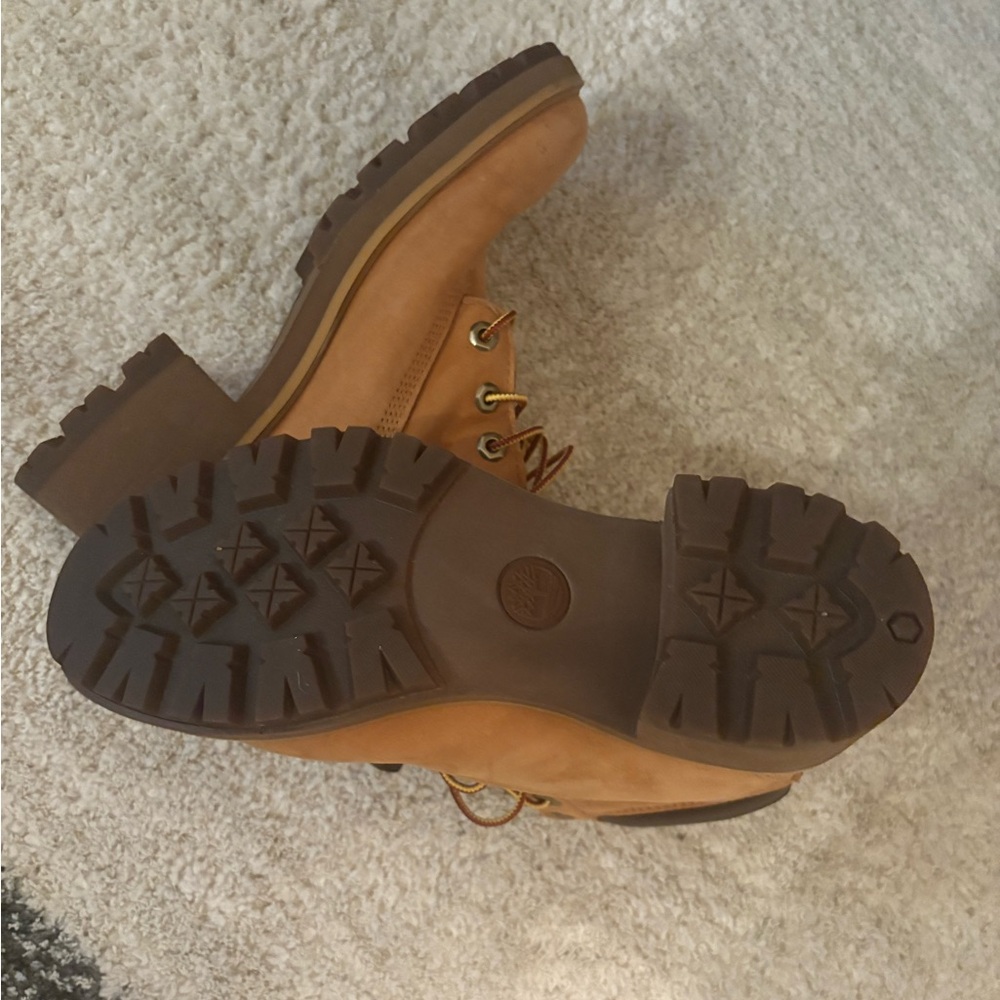 Timberland Heeled Kinsley Waterproof Boots In Wheat Size 8 - Picture 2 of 8
